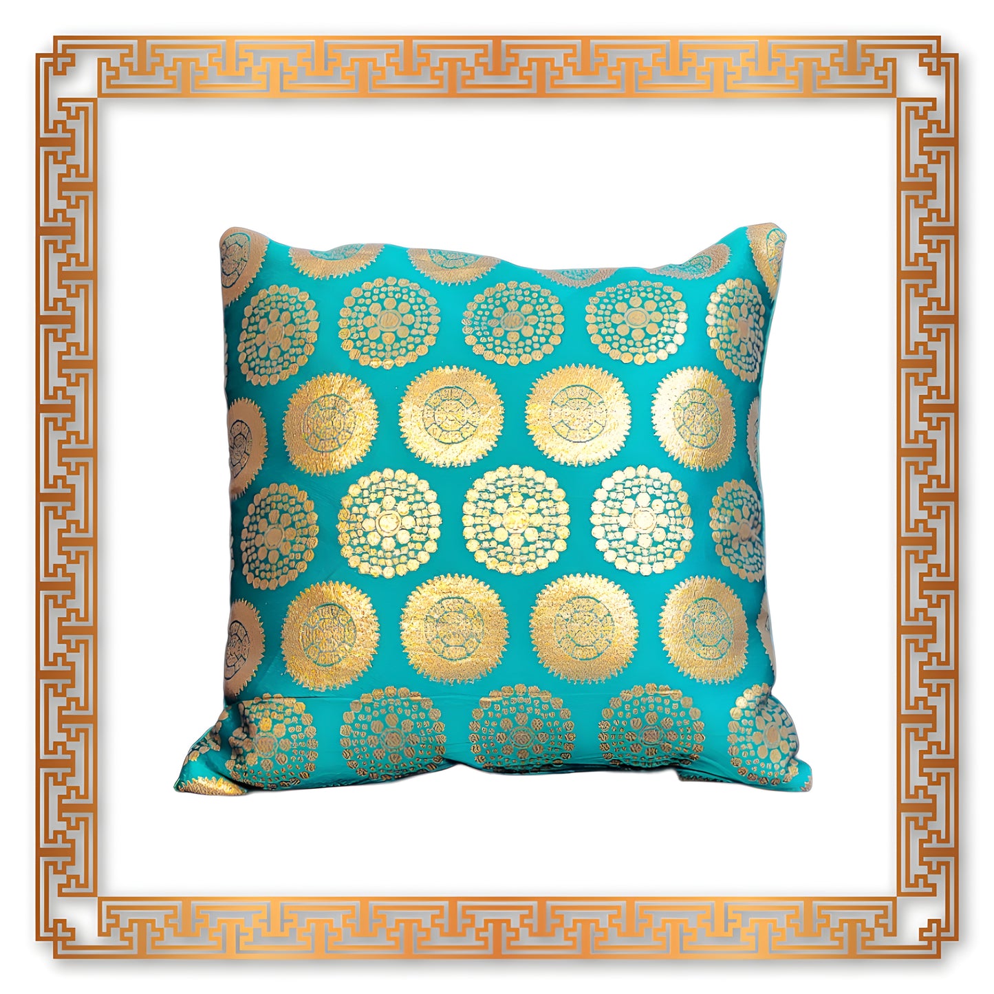 Designer Green Gola Broket Sofa Cushion Cover