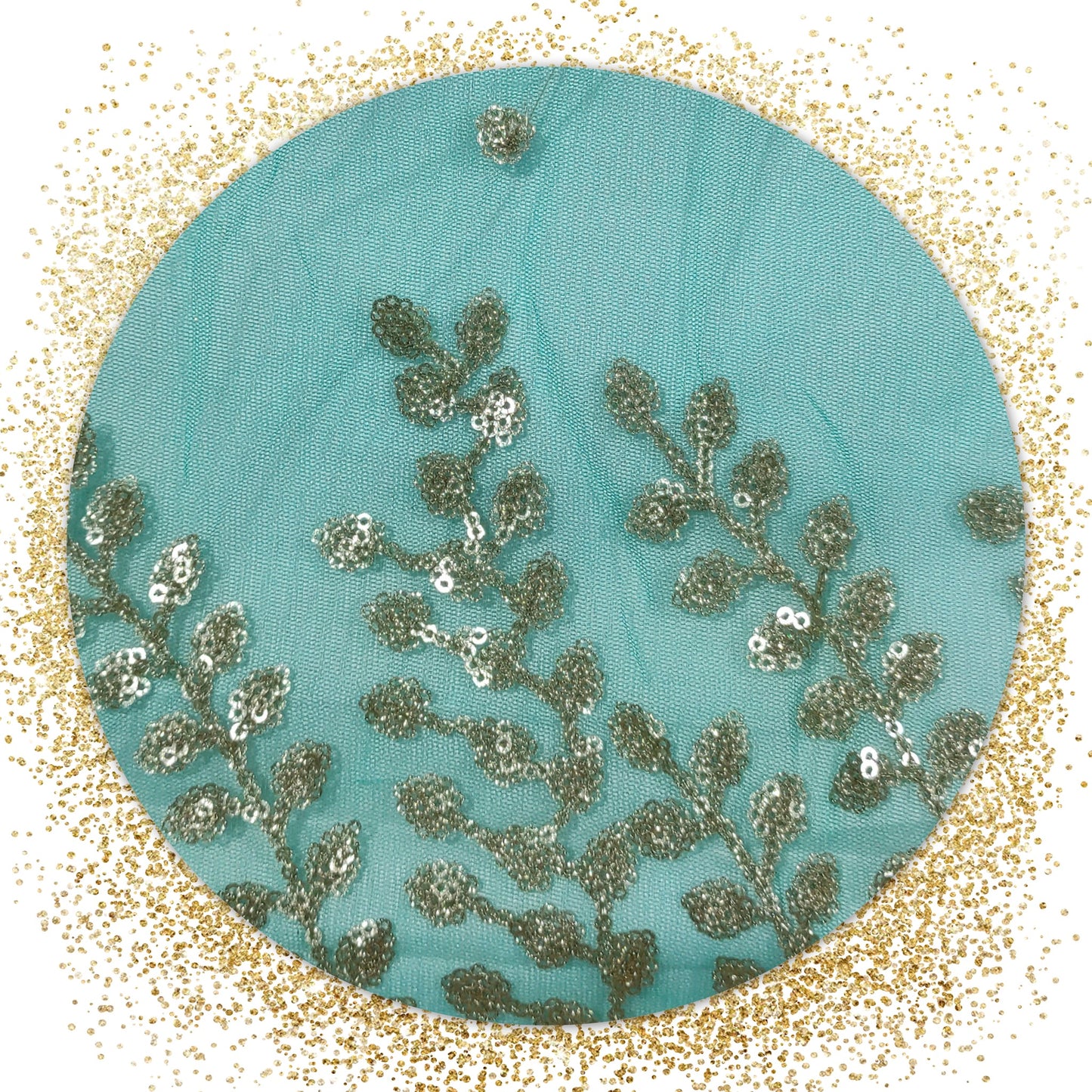 Daman Sequence Embroidery Work On Soft Net (PRICE FOR 10 MTR)