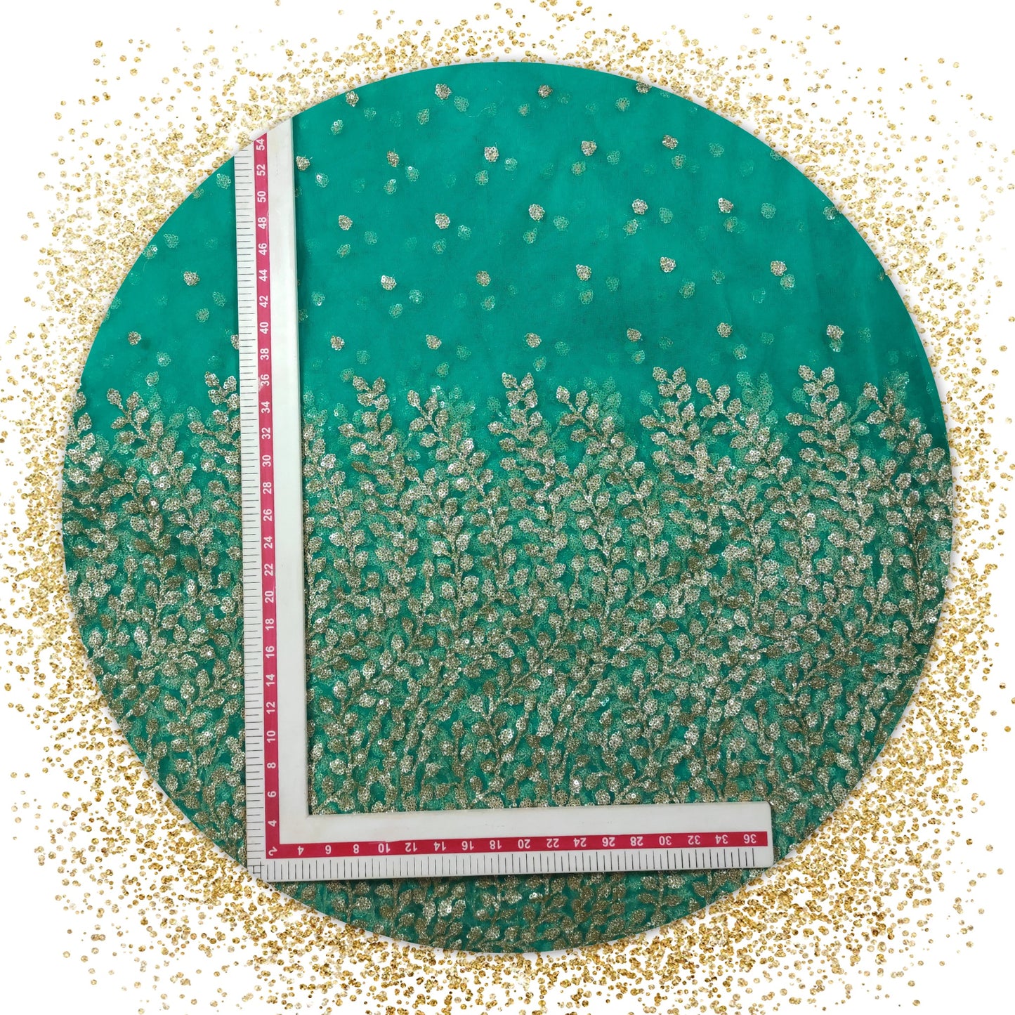 Daman Sequence Embroidery Work On Soft Net (PRICE FOR 10 MTR)