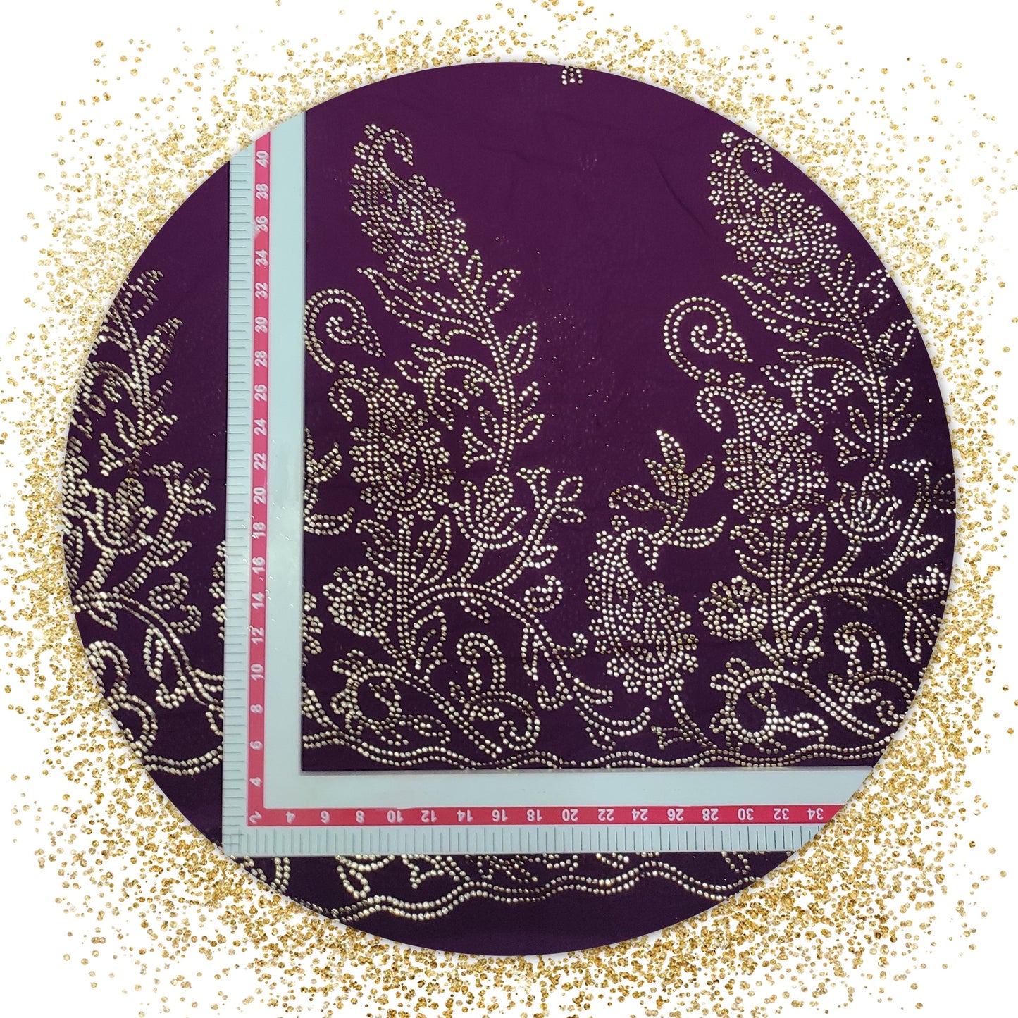Lovely Mukesh Print On Georgette Fabric (price for 6 meter)