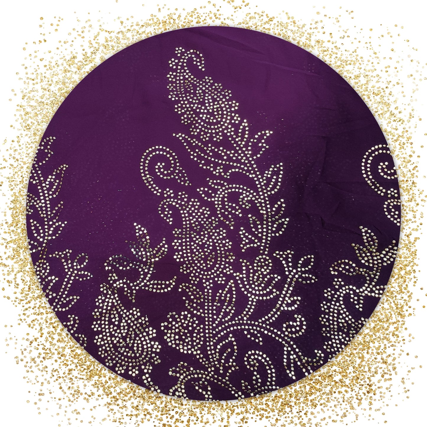 Lovely Mukesh Print On Georgette Fabric (price for 6 meter)