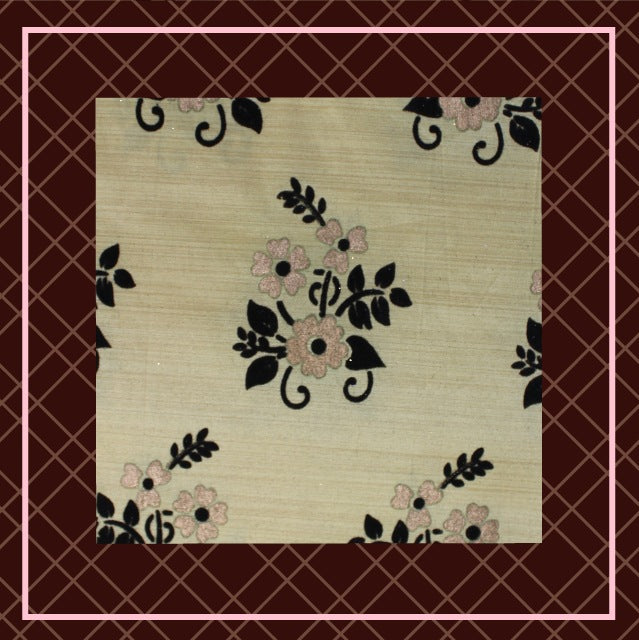 Velvet Flocking Gold Foil On Bamboo Silk (FW-56" EMB-56")