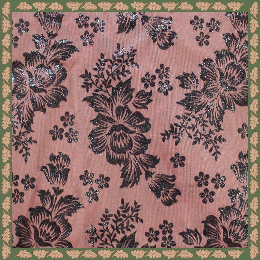 Lovely Foil Print On Malai Fabric (price for 6 meter)