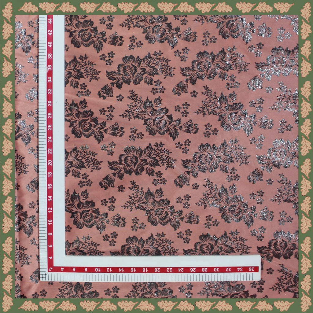 Lovely Foil Print On Malai Fabric (price for 6 meter)