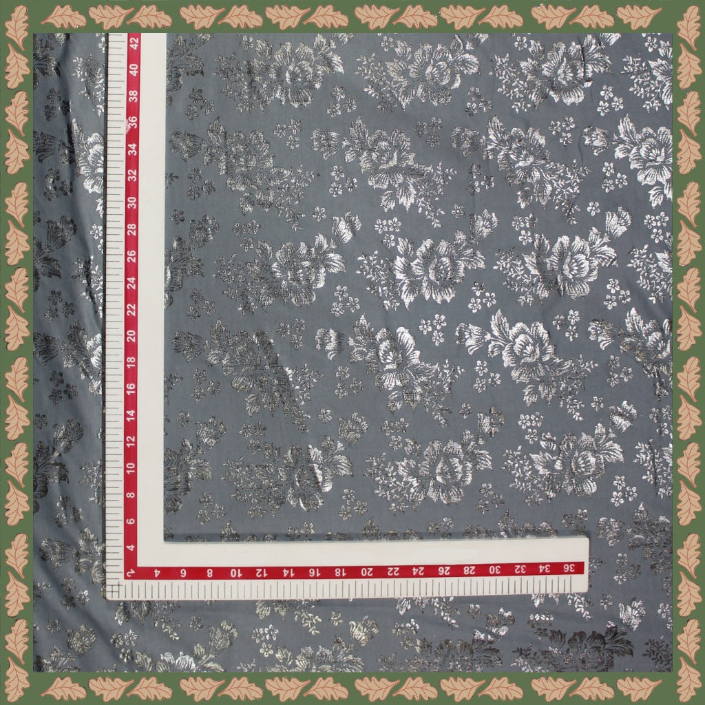 Lovely Foil Print On Malai Fabric (price for 6 meter)