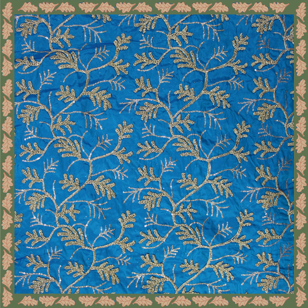 Kasab Codding Embroidery With Sequence On Tafetta
