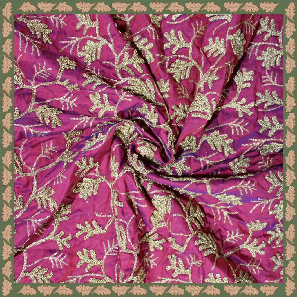 Kasab Codding Embroidery With Sequence On Tafetta