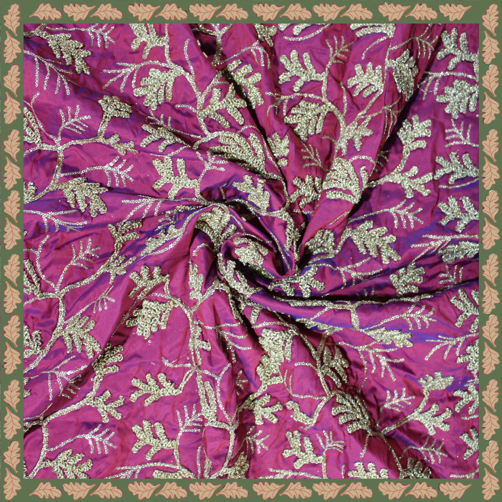 Kasab Codding Embroidery With Sequence On Tafetta