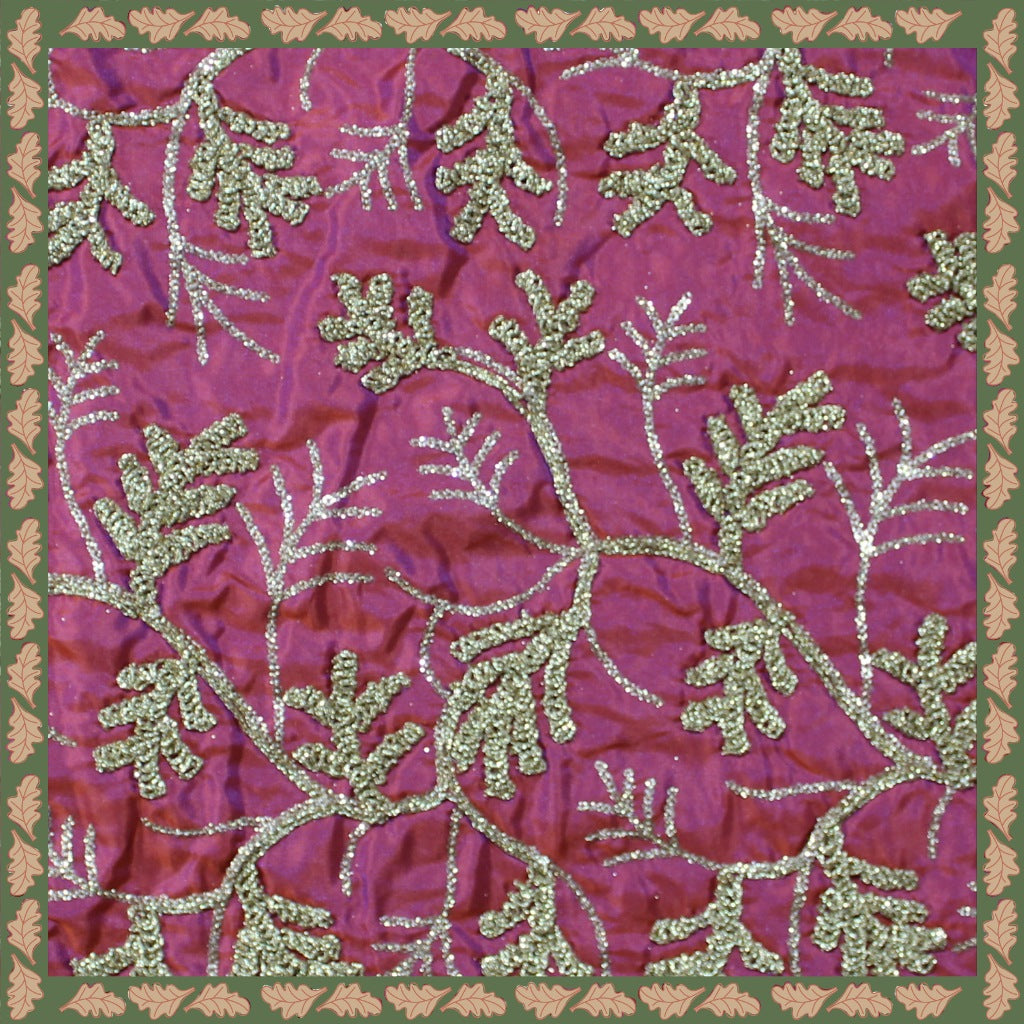 Kasab Codding Embroidery With Sequence On Tafetta
