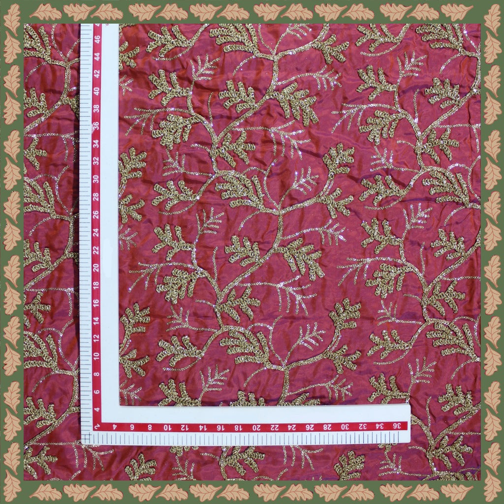 Kasab Codding Embroidery With Sequence On Tafetta