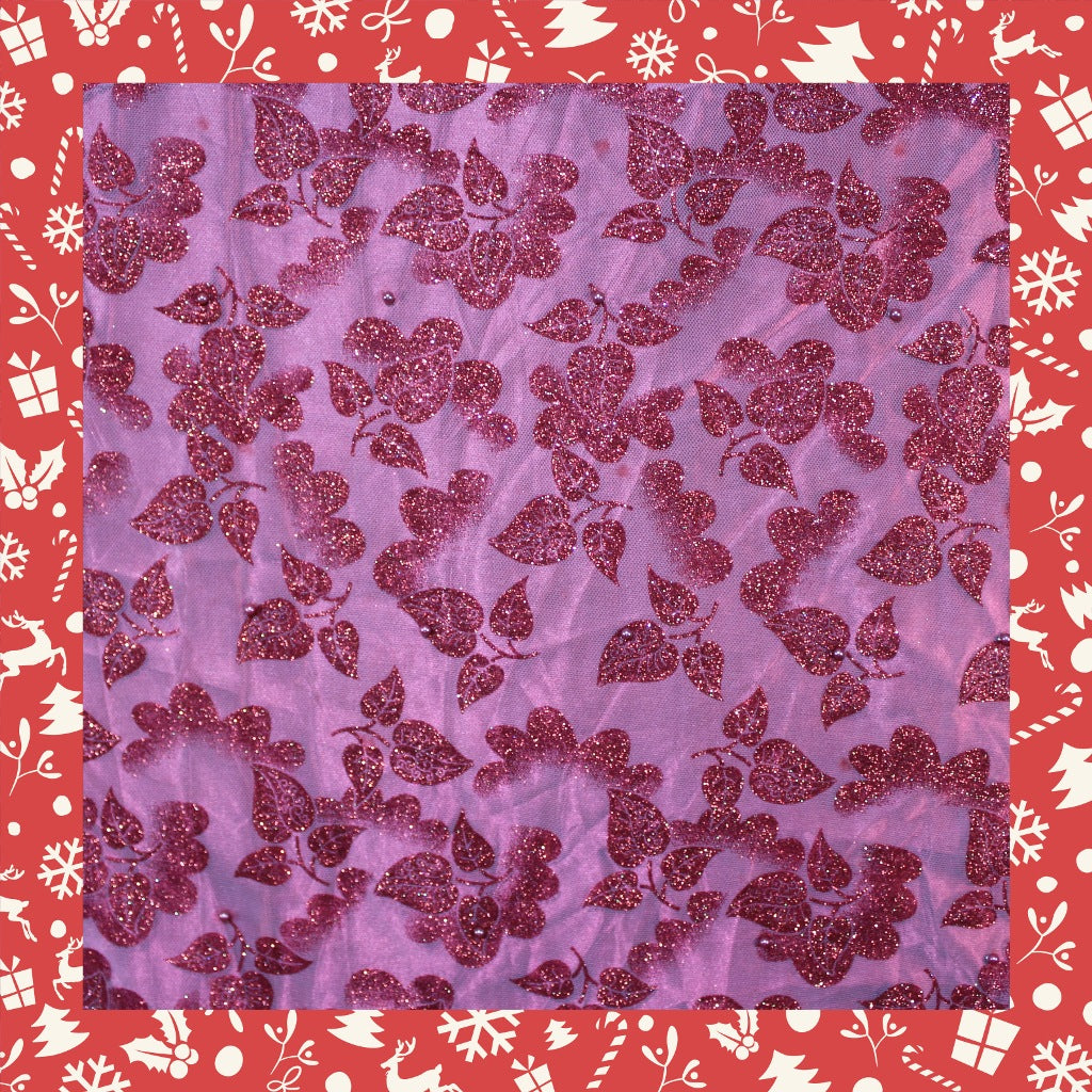 Glitter Colored Zari With Tone Moti Net