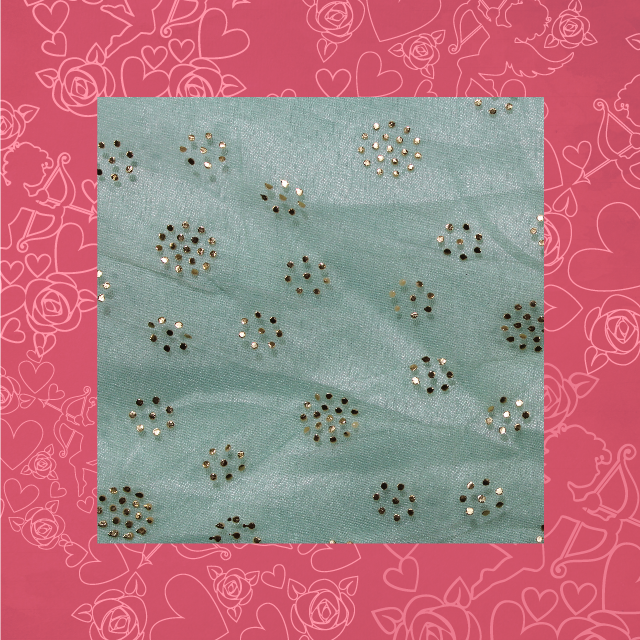 Sunflower Golden Mukesh Glitter Net