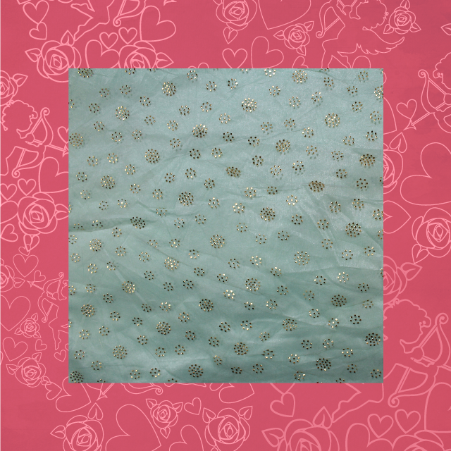 Sunflower Golden Mukesh Glitter Net