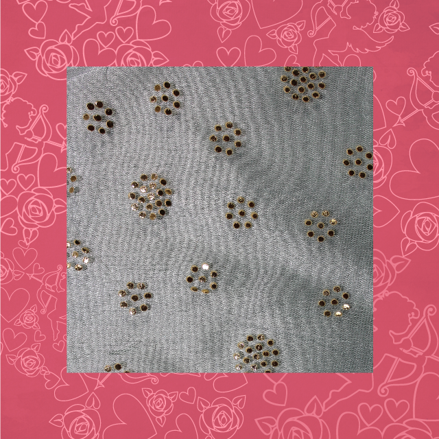 Sunflower Golden Mukesh Glitter Net