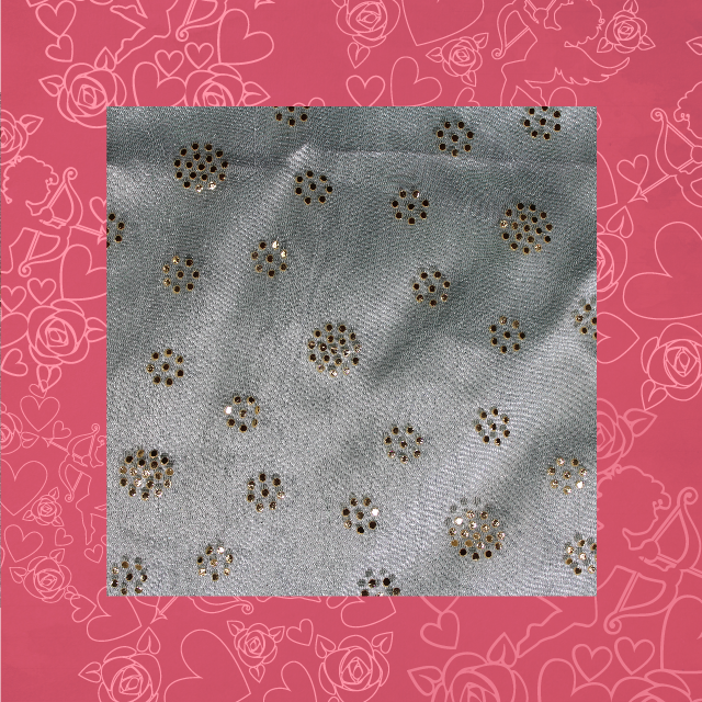 Sunflower Golden Mukesh Glitter Net
