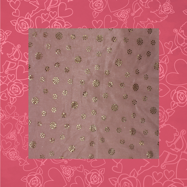 Sunflower Golden Mukesh Glitter Net