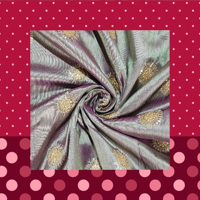 Zorba Sequence Embroidery Fabric