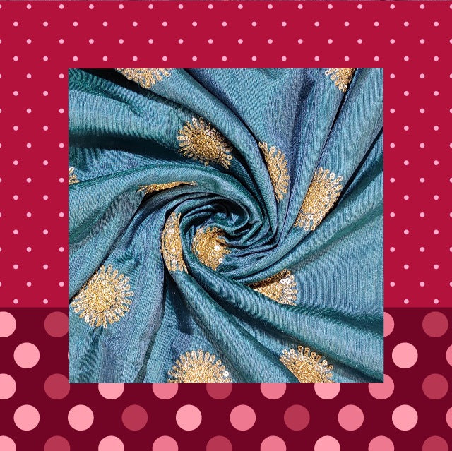 Zorba Sequence Embroidery Fabric