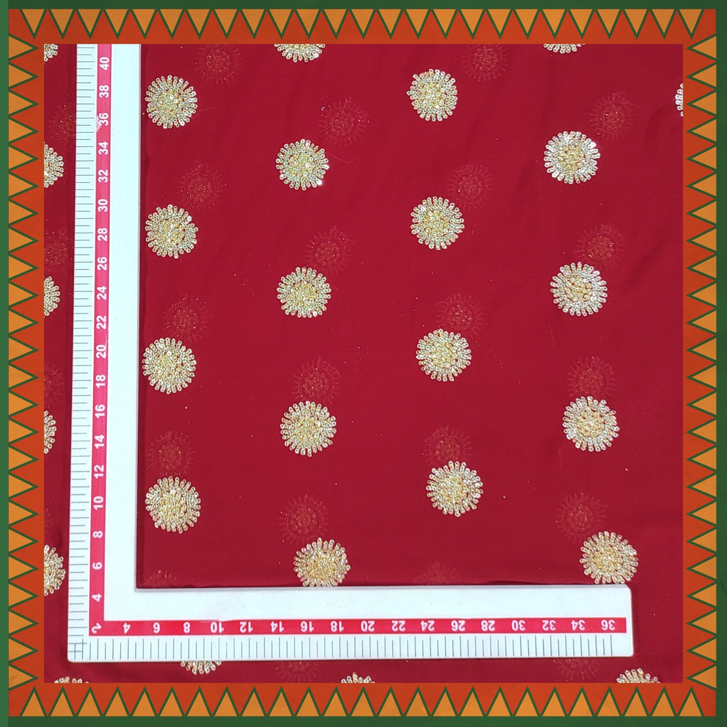 Sequence Glitter Butti With Jari Embroidery