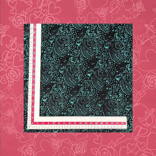 Black Velvet Flocking On Malai Fabric (FW-44" EMB-44")