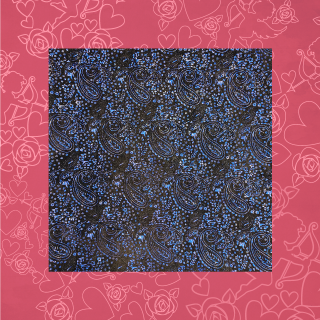 Black Velvet Flocking On Malai Fabric (FW-44" EMB-44")