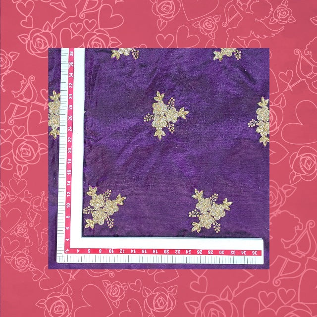 Glitter Sequence Embroidery On Satin Tafetta