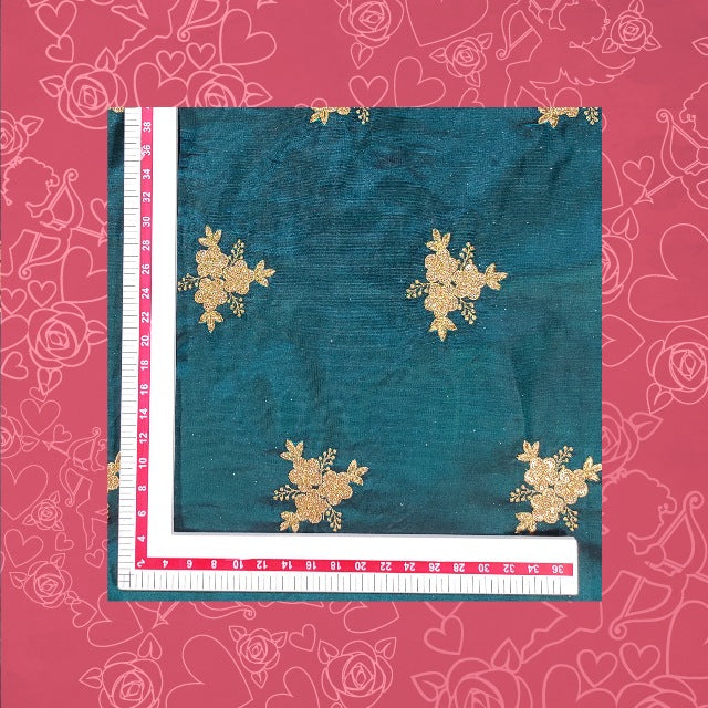 Glitter Sequence Embroidery On Satin Tafetta