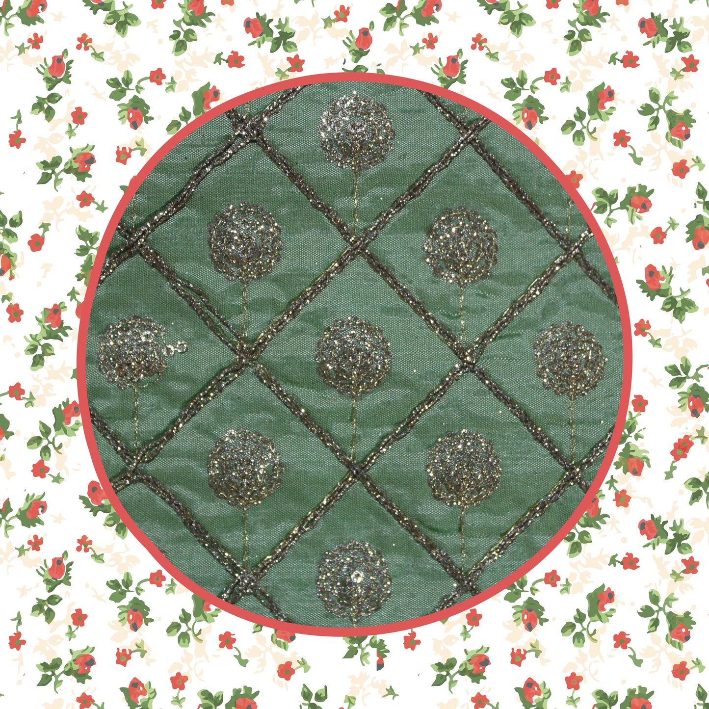 Sequence Glitter Codding On Tafetta
