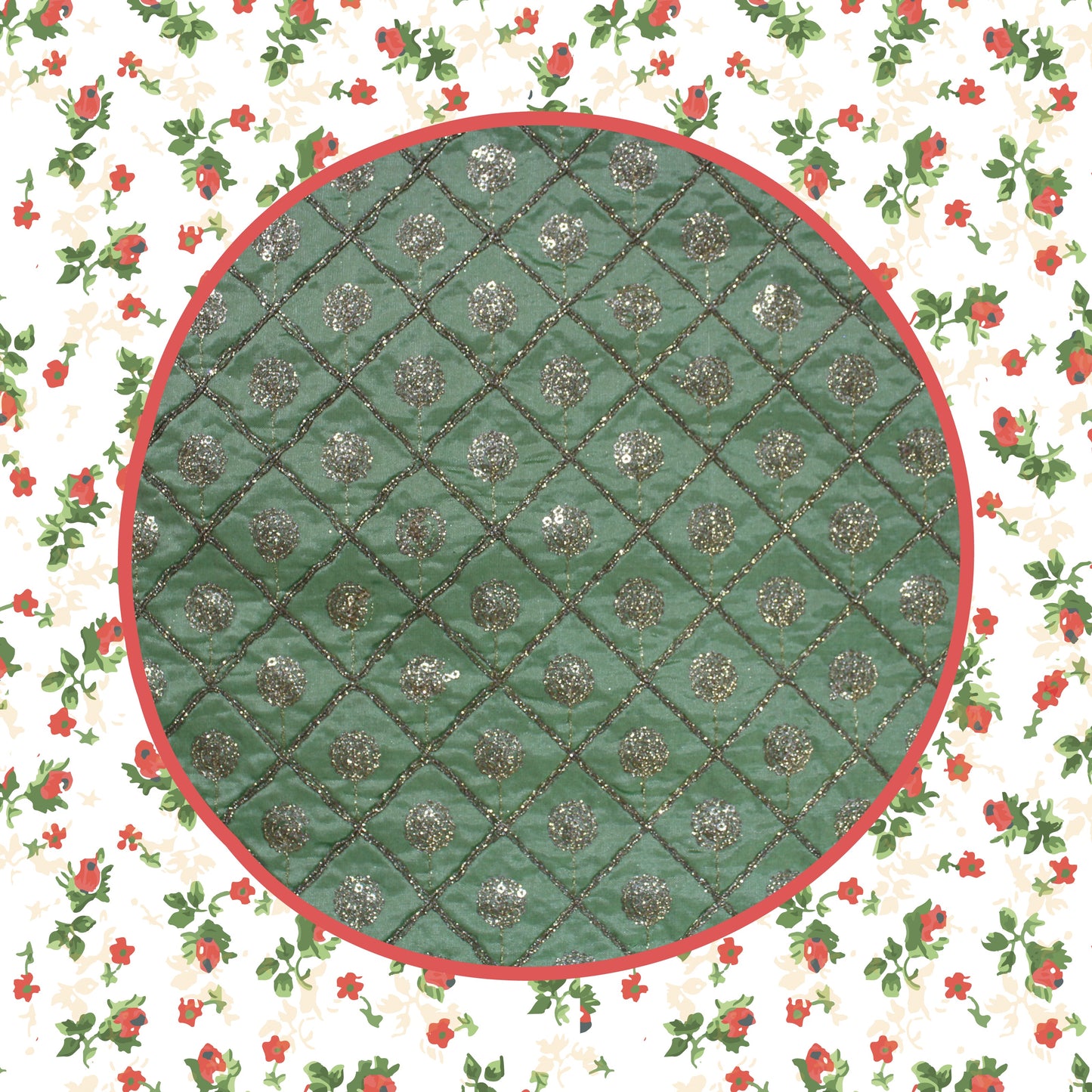 Sequence Glitter Codding On Tafetta