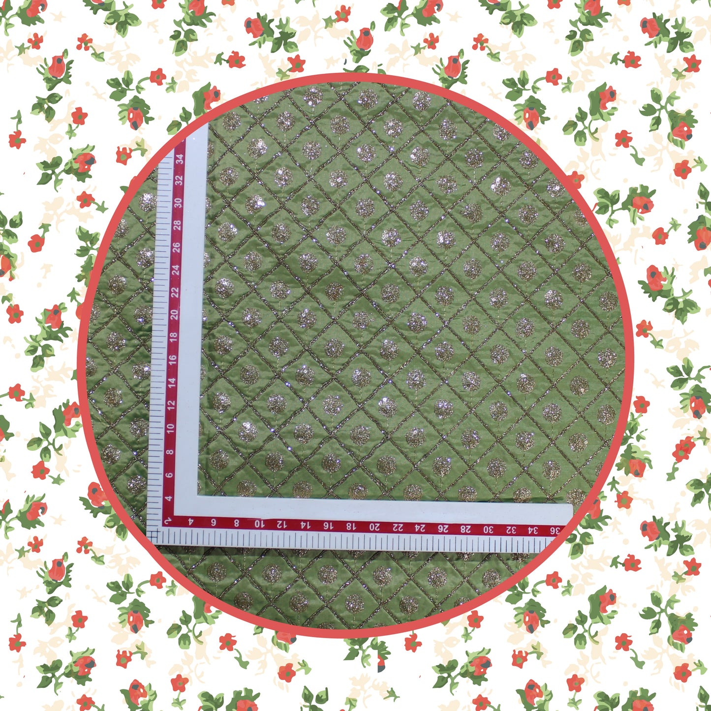 Sequence Glitter Codding On Tafetta