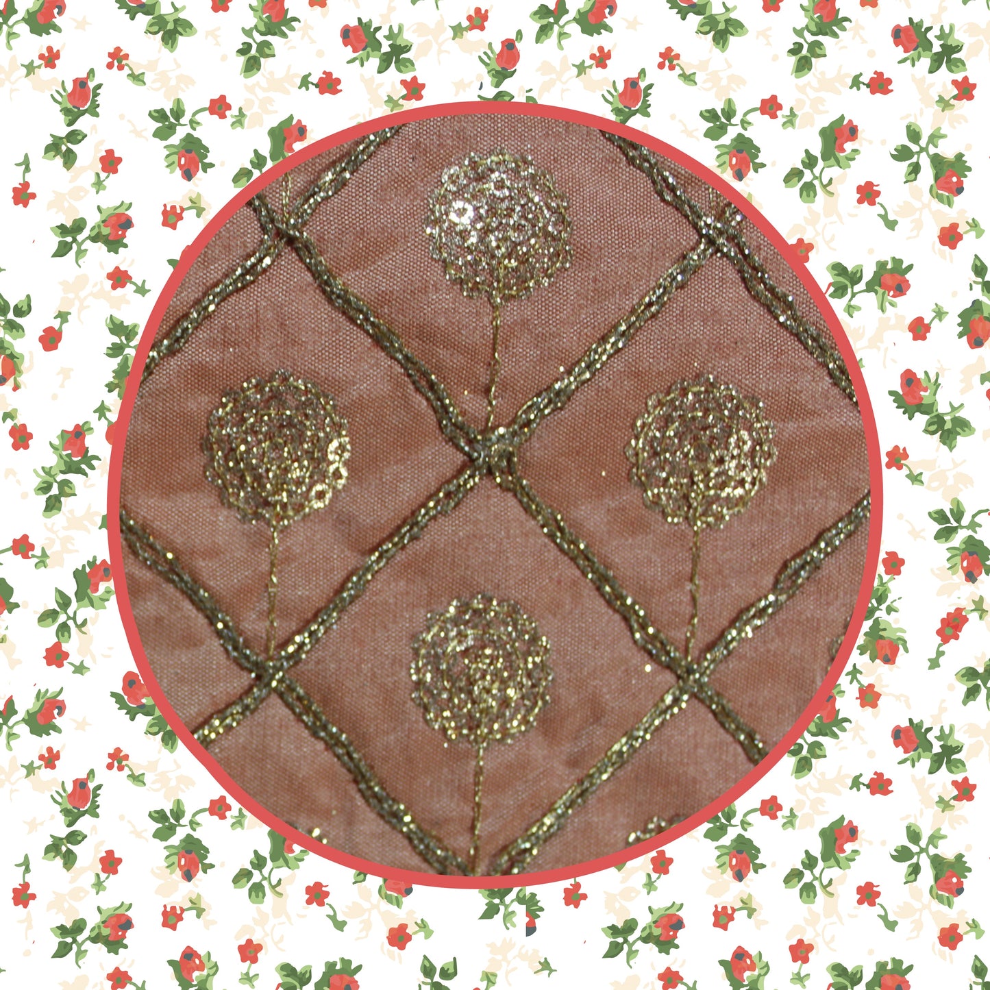 Sequence Glitter Codding On Tafetta