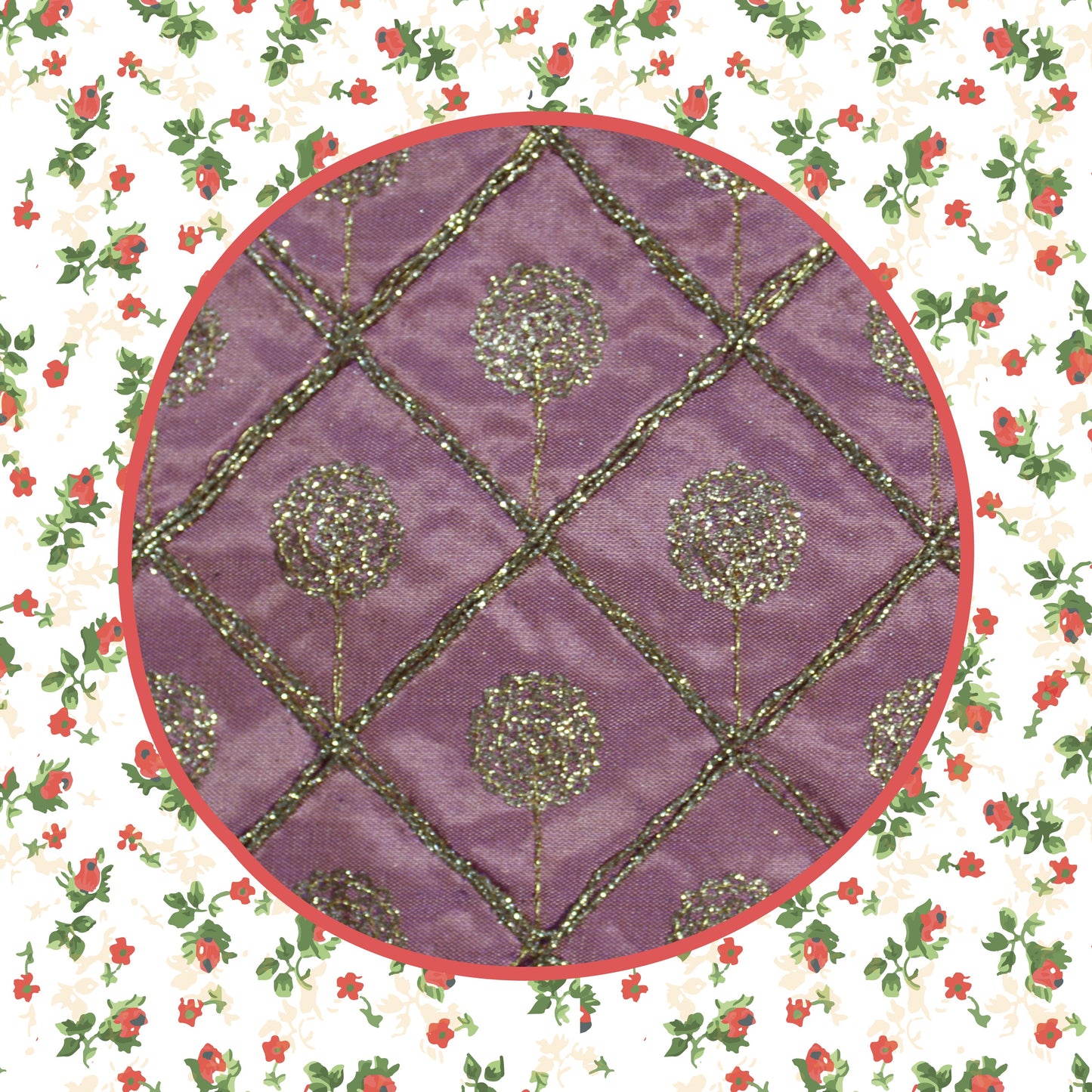 Sequence Glitter Codding On Tafetta
