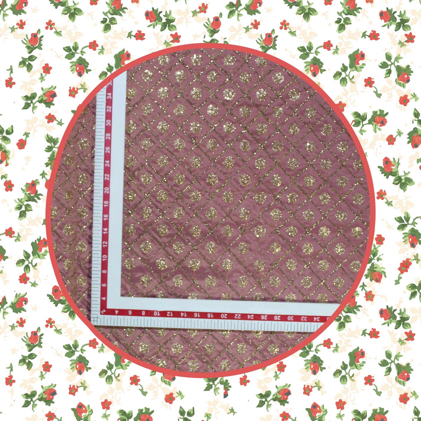 Sequence Glitter Codding On Tafetta