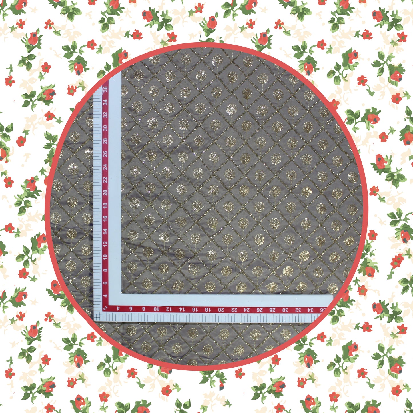 Sequence Glitter Codding On Tafetta