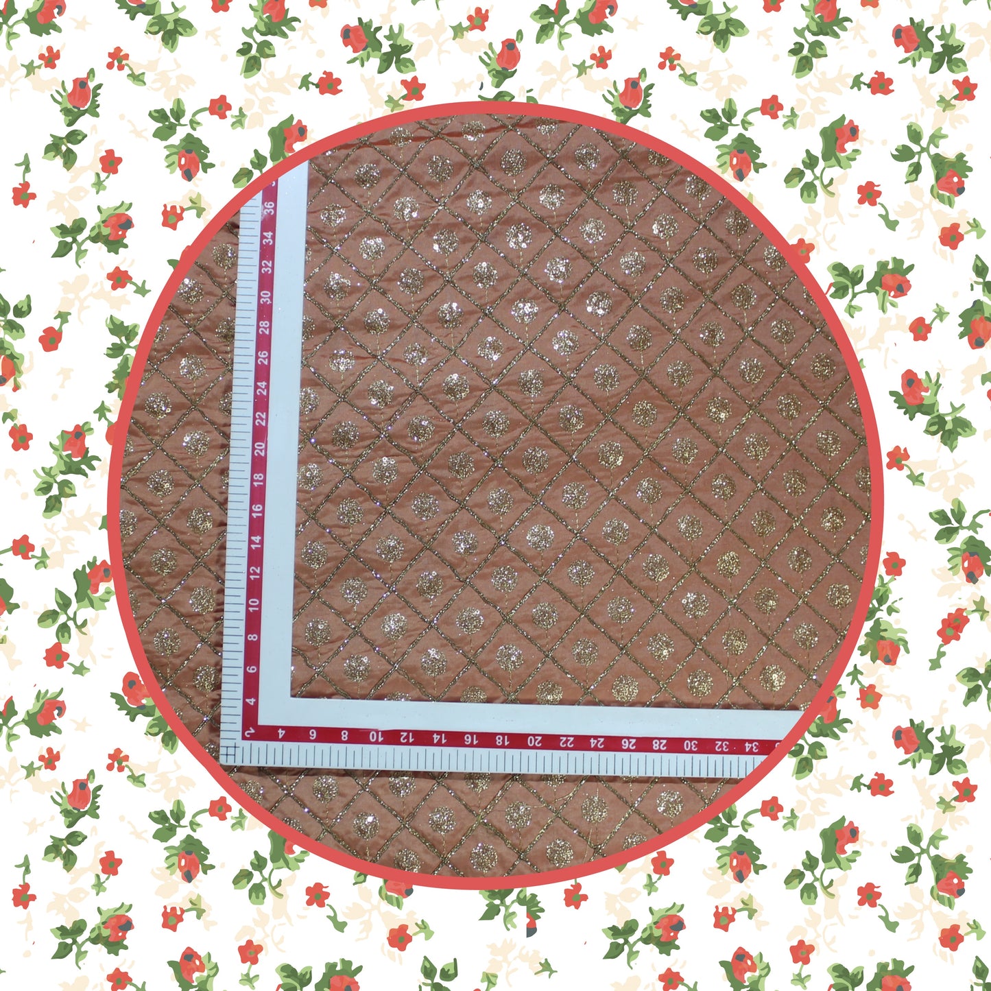 Sequence Glitter Codding On Tafetta