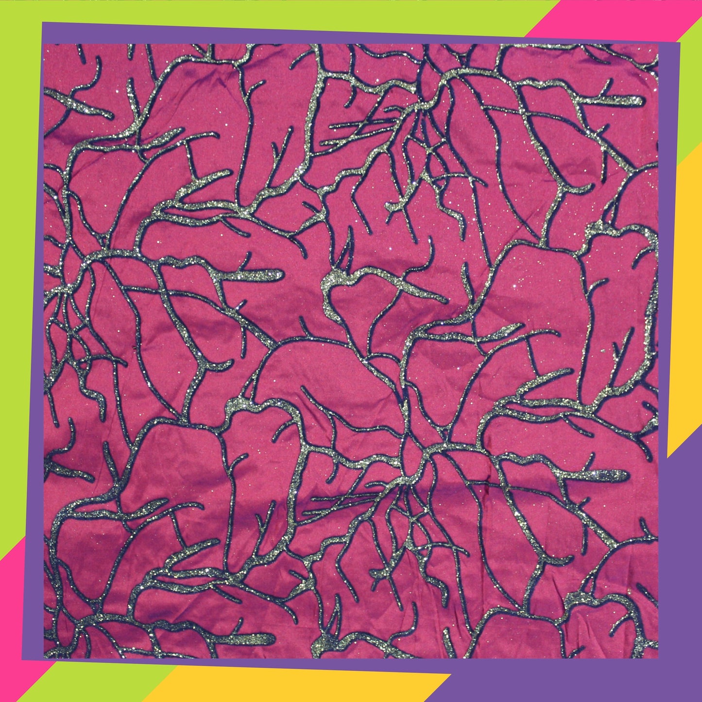 Velvet Flocking Zari Print On Tafeta (FW-56" EMB-56")