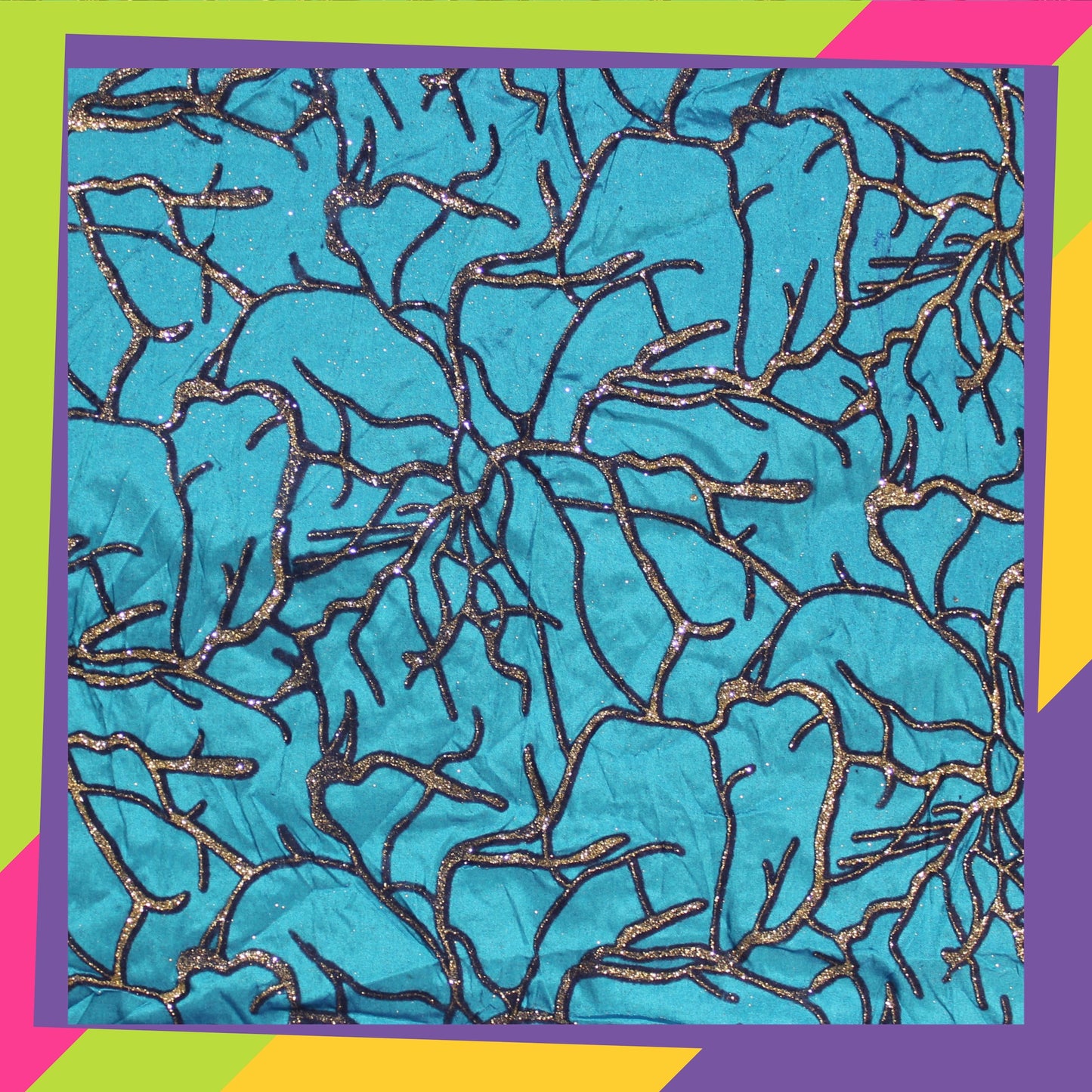 Velvet Flocking Zari Print On Tafeta (FW-56" EMB-56")