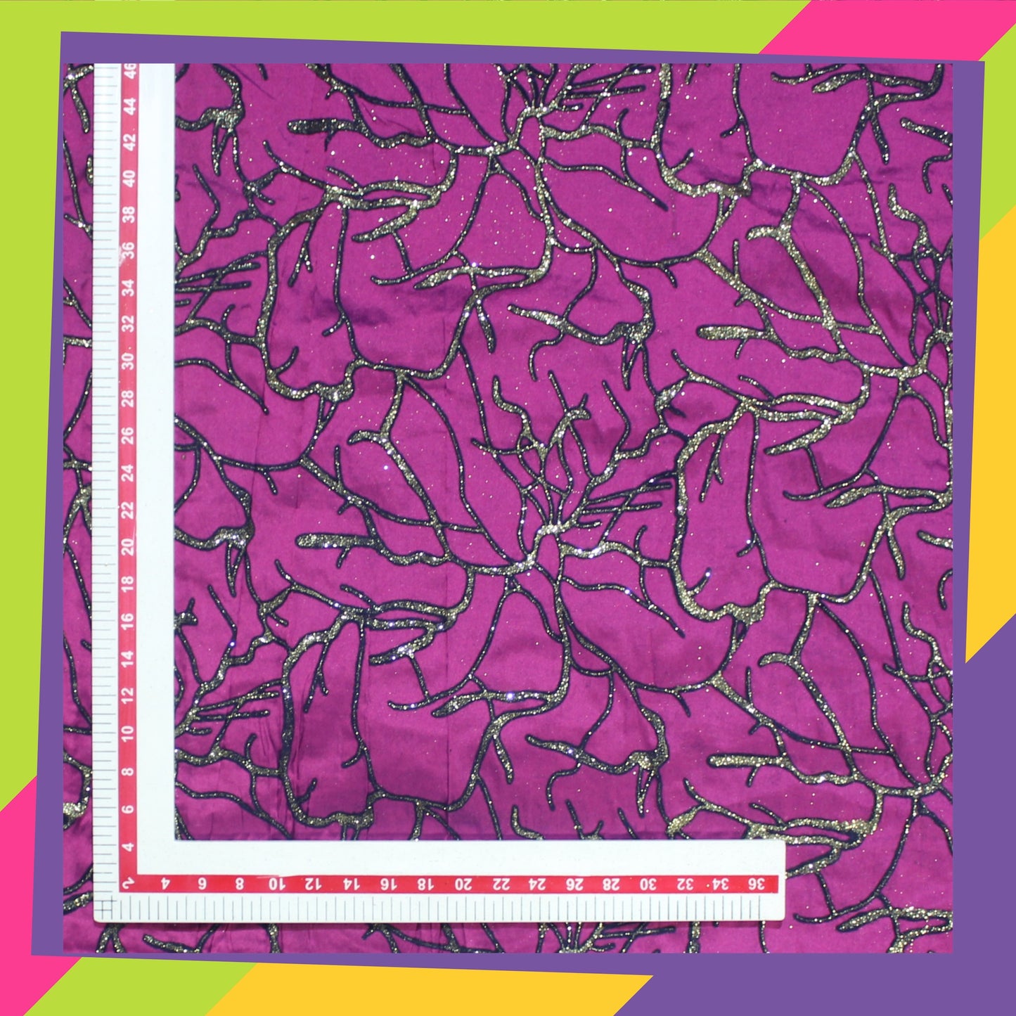 Velvet Flocking Zari Print On Tafeta (FW-56" EMB-56")