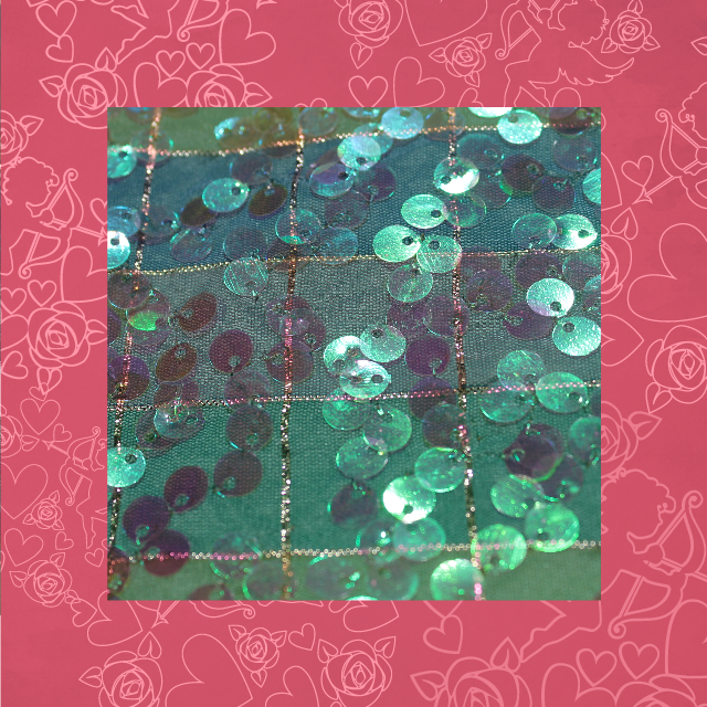 Rainbow Sequence On Silk Zari Chex