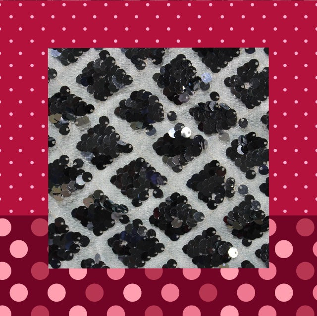 Heavy Glitter Sequence Embroidery On Net