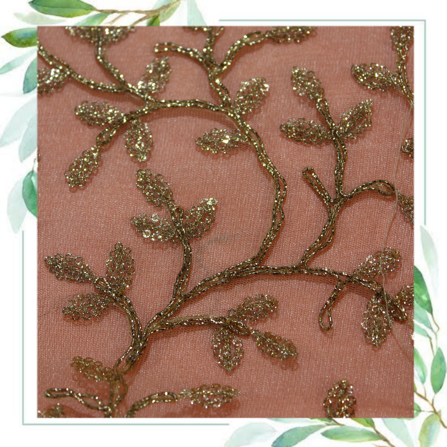 Glitter Sequence Codding Embroidery On Net
