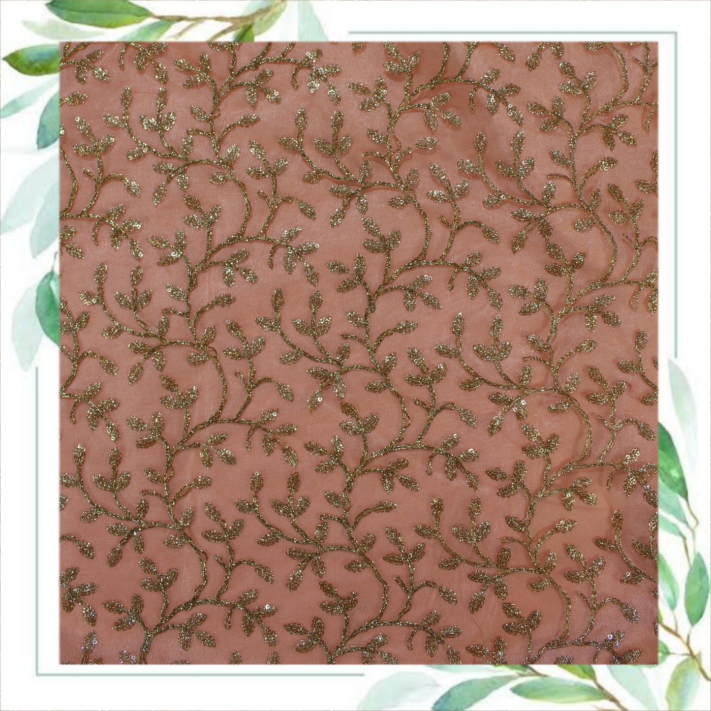 Glitter Sequence Codding Embroidery On Net