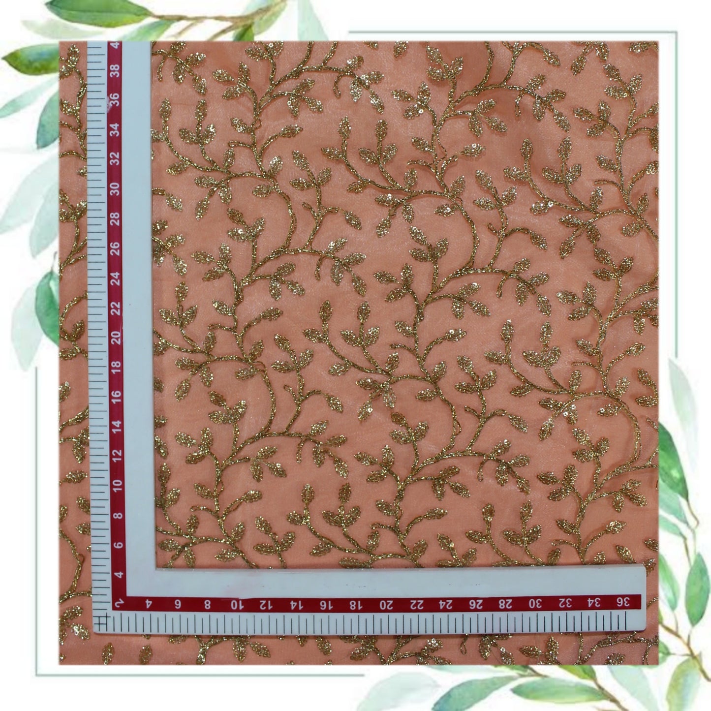 Glitter Sequence Codding Embroidery On Net