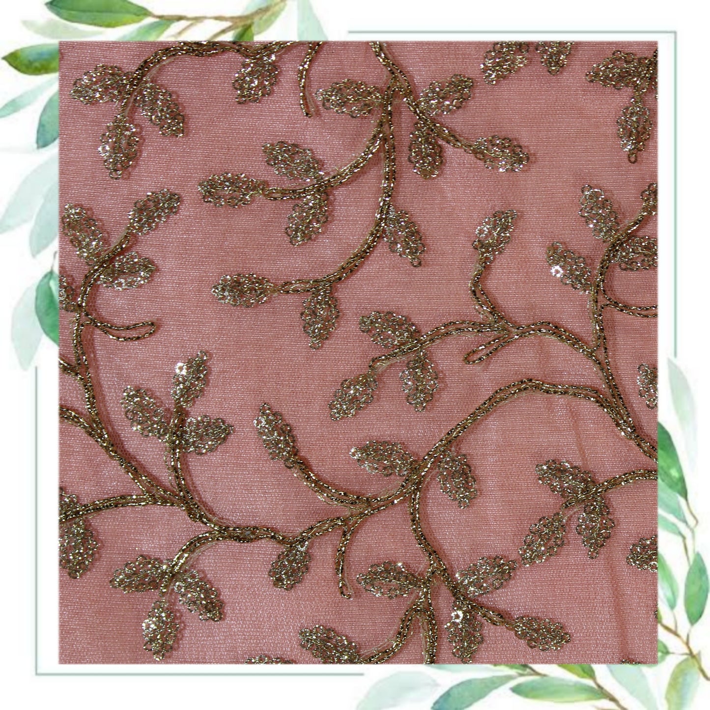 Glitter Sequence Codding Embroidery On Net