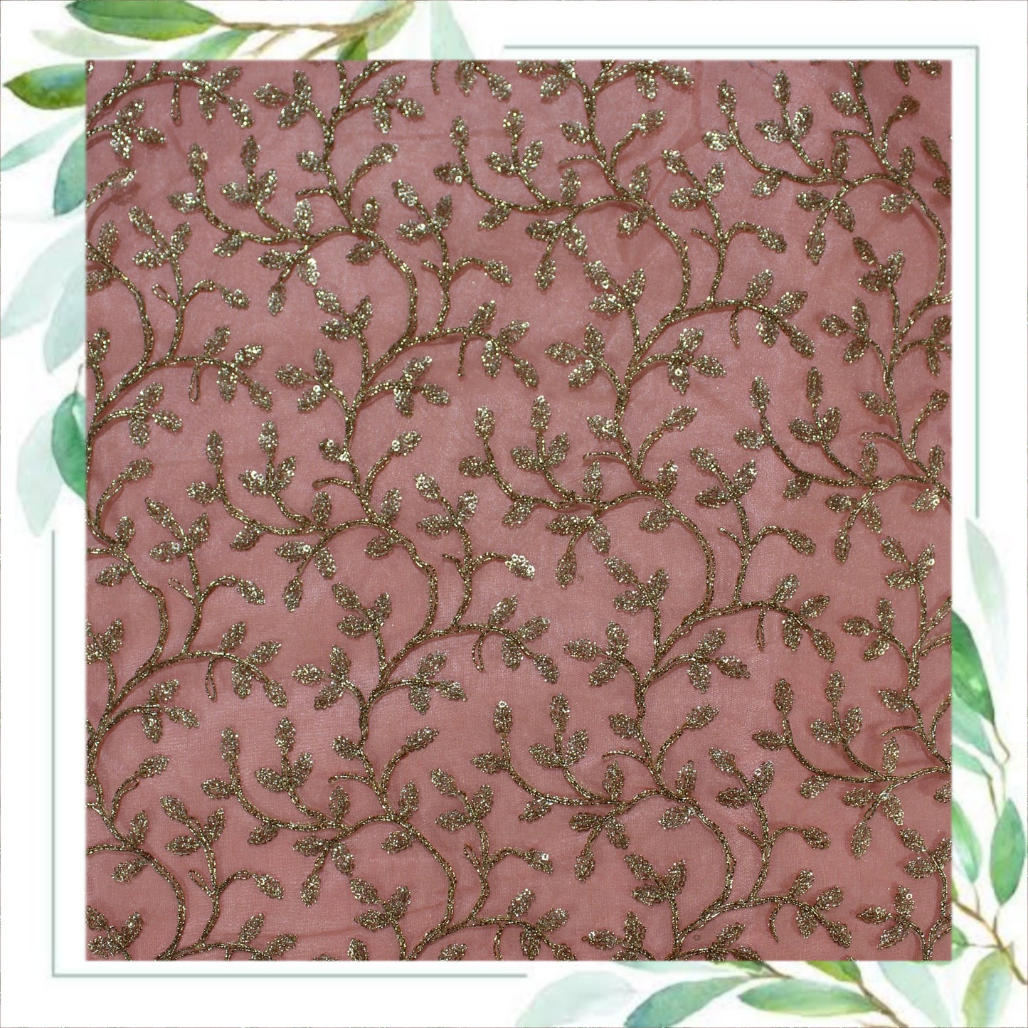 Glitter Sequence Codding Embroidery On Net