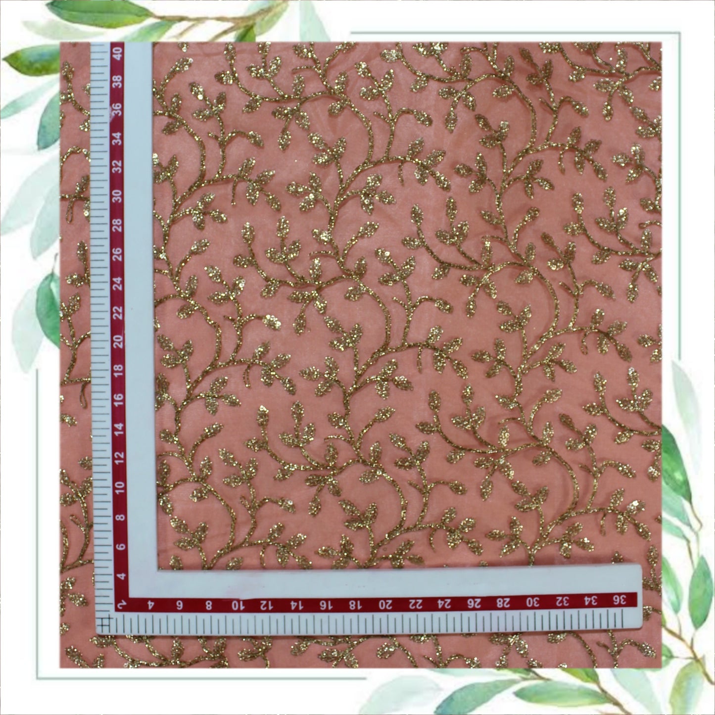 Glitter Sequence Codding Embroidery On Net