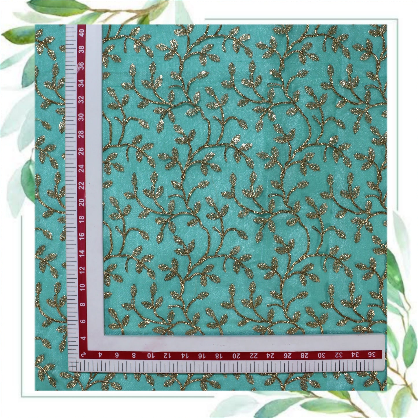 Glitter Sequence Codding Embroidery On Net