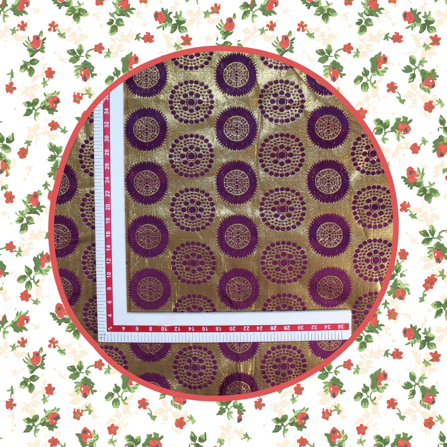 Antique Zari Broket Gola Jaquard