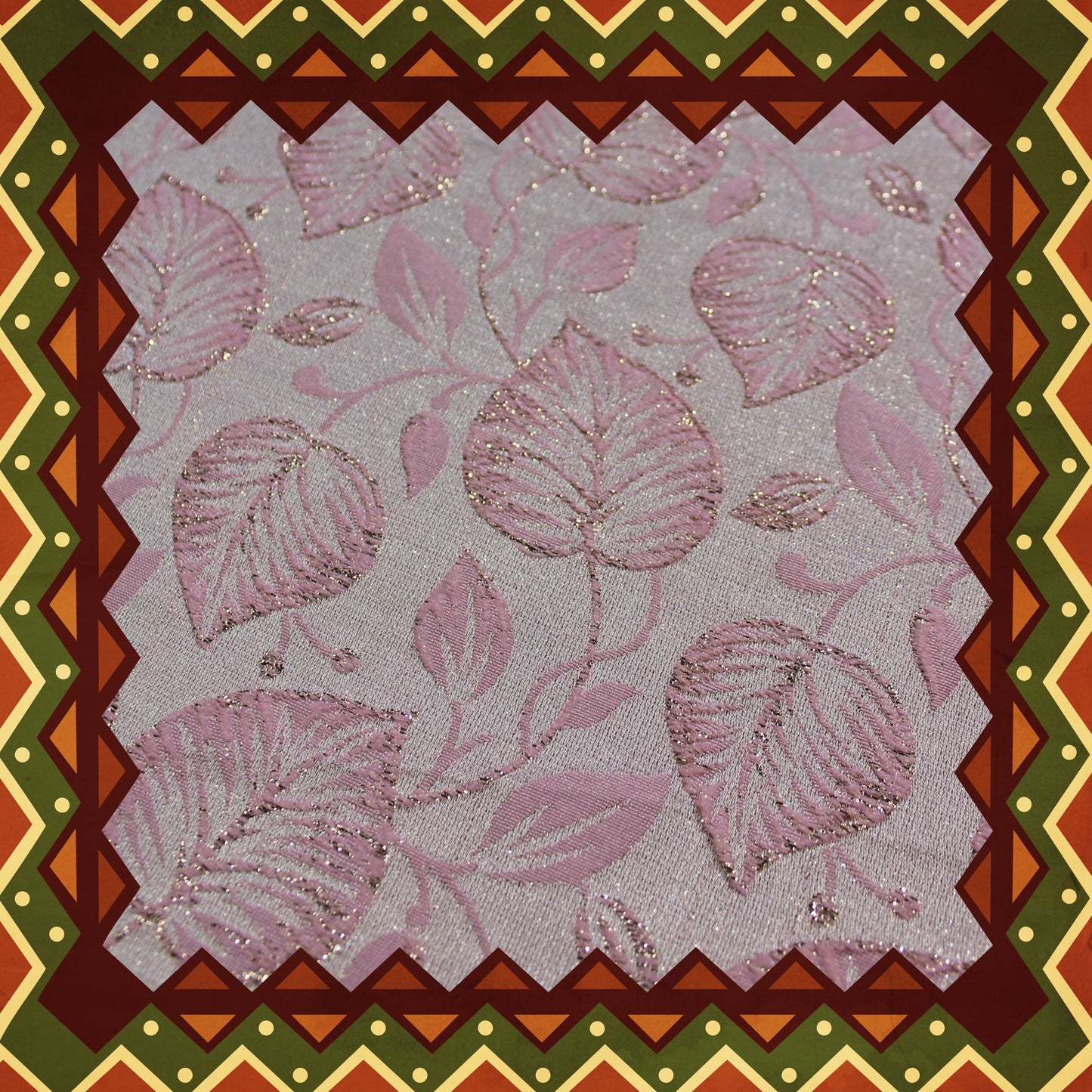 Golden Zari Flower Broket Jaquard