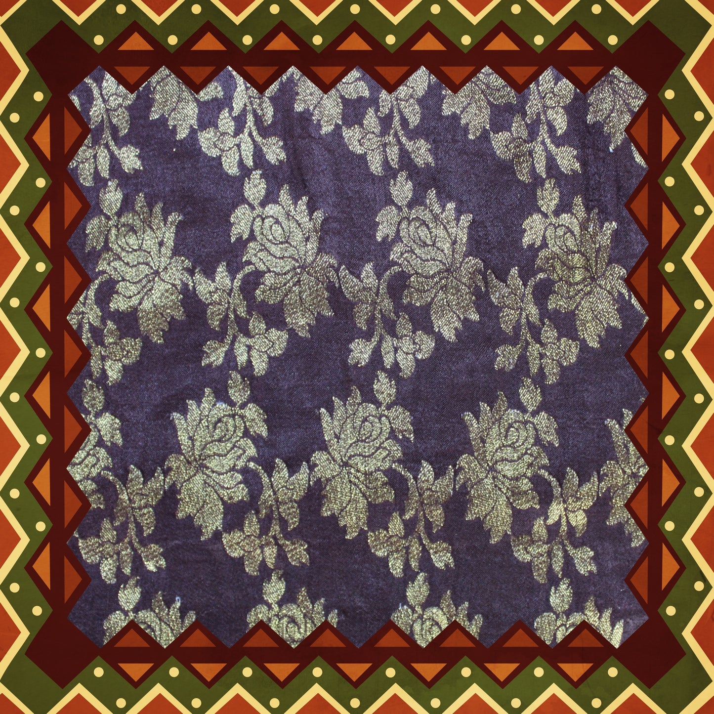 Satin Zari Jaal Jaquard
